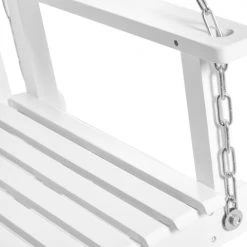 Tout neuf 🥰 Outsunny Fauteuils Suspendus Banc Suspendu 2 Places Chaînes Incluses Bois Sapin Traité Blanc ⭐ -Fauteuils suspendus Soldes banc suspendu 2 places chaines incluses bois sapin traite blanc 4