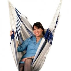 Top 10 🛒 LA SIESTA Hamacs Chaise-hamac Comfort En Tissu Bleu Clair ⌛ -Fauteuils suspendus Soldes chaise hamac comfort en tissu bleu clair 3