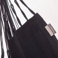 Offres 😍 LA SIESTA Hamacs Chaise-hamac Kingsize En Coton Bio Noir ⭐ -Fauteuils suspendus Soldes chaise hamac kingsize en coton bio noir 1