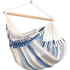 Grosses soldes 😉 LA SIESTA Hamacs Chaise-hamac Kingsize En Tissu Bleu Clair 🎉