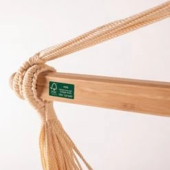 Grosses soldes 😉 LA SIESTA Hamacs Chaise-hamac Kingsize En Tissu Bleu Clair 🎉 -Fauteuils suspendus Soldes chaise hamac kingsize en tissu bleu clair 4