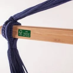 Coupon 🛒 LA SIESTA Hamacs Chaise-hamac Kingsize En Tissu Bleu Marine 🔥 -Fauteuils suspendus Soldes chaise hamac kingsize en tissu bleu marine 4