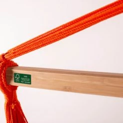 Acheter 👍 LA SIESTA Hamacs Chaise-hamac Kingsize En Tissu Orange 🛒 -Fauteuils suspendus Soldes chaise hamac kingsize en tissu orange 2