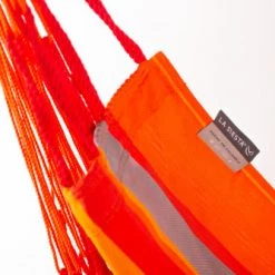 Acheter 👍 LA SIESTA Hamacs Chaise-hamac Kingsize En Tissu Orange 🛒 -Fauteuils suspendus Soldes chaise hamac kingsize en tissu orange 4