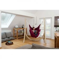 Meilleur prix ❤️ Amazonas Hamacs Chaise Hamac Suspendu En Coton Bordeaux ❤️ -Fauteuils suspendus Soldes chaise hamac suspendu en coton bordeaux 3