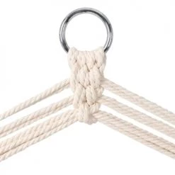 Offres 🤩 ECD Germany Fauteuils Suspendus Chaise Suspendue Coton/bois 45 X 100 X 46 Cm Gris ✨ -Fauteuils suspendus Soldes chaise suspendue coton bois 45 x 100 x 46 cm gris 4