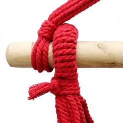 Bon marché 👏 ECD Germany Fauteuils Suspendus Chaise Suspendue Coton/bois 90 X 120 X 60 Cm Rouge/vert/jaune 🤩 -Fauteuils suspendus Soldes chaise suspendue coton bois 90 x 120 x 60 cm rouge vert jaune 2