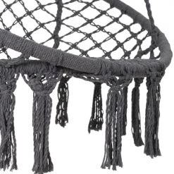 Promo 🧨 ECD Germany Fauteuils Suspendus Chaise Suspendue Coton Ø 80 X 115 Cm Gris ⌛ 10 Promo 🧨 ECD Germany Fauteuils Suspendus Chaise Suspendue Coton Ø 80 X 115 Cm Gris ⌛ -Fauteuils suspendus Soldes chaise suspendue coton oe 80 x 115 cm gris 3