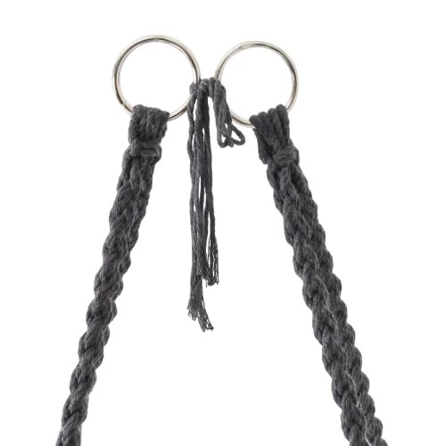 Promo 🧨 ECD Germany Fauteuils Suspendus Chaise Suspendue Coton Ø 80 X 115 Cm Gris ⌛ 7 Promo 🧨 ECD Germany Fauteuils Suspendus Chaise Suspendue Coton Ø 80 X 115 Cm Gris ⌛ – Image 5