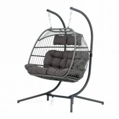 Budget 😉 Kerama Fauteuils Suspendus Chaise Suspendue Double En Acier Et Corde Avec Coussin 👍