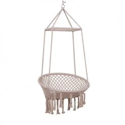Grosses soldes 🔔 Outsunny Fauteuils Suspendus Chaise Suspendue Hamac Beige 🤩