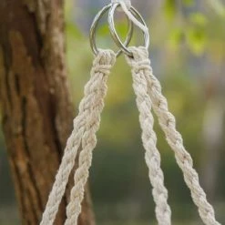 Promo ❤️ Outsunny Fauteuils Suspendus Chaise Suspendue Macramé Coton Polyester Beige 🛒 -Fauteuils suspendus Soldes chaise suspendue macrame coton polyester beige 4