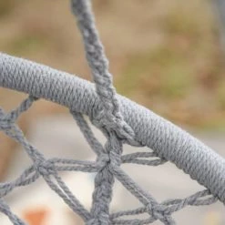 Budget 😀 Outsunny Fauteuils Suspendus Chaise Suspendue Ø 80 X 42H M Macramé Coton Polyester Gris 👏 -Fauteuils suspendus Soldes chaise suspendue oe 80 x 42h m macrame coton polyester gris 3