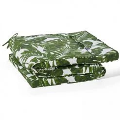 Remise 🌟 Oviala Matelas Pour Bain De Soleil Coussin Bain De Soleil Polyester Blanc Et Vert 186 X 60 X 5 Cm ⌛ -Fauteuils suspendus Soldes coussin bain de soleil polyester blanc et vert 186 x 60 x 5 cm 2