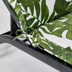 Remise 🌟 Oviala Matelas Pour Bain De Soleil Coussin Bain De Soleil Polyester Blanc Et Vert 186 X 60 X 5 Cm ⌛ -Fauteuils suspendus Soldes coussin bain de soleil polyester blanc et vert 186 x 60 x 5 cm 3