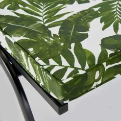 Remise 🌟 Oviala Matelas Pour Bain De Soleil Coussin Bain De Soleil Polyester Blanc Et Vert 186 X 60 X 5 Cm ⌛ -Fauteuils suspendus Soldes coussin bain de soleil polyester blanc et vert 186 x 60 x 5 cm 4