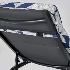 Tout neuf 🛒 Oviala Matelas Pour Bain De Soleil Coussin Bain De Soleil Polyester Bleu Et Blanc 186 X 60 X 5 Cm 💯 -Fauteuils suspendus Soldes coussin bain de soleil polyester bleu et blanc 186 x 60 x 5 cm 3