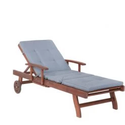 Nouveau 💯 Beliani Matelas Pour Bain De Soleil Coussin De Transat Bleu L188cm 🔔
