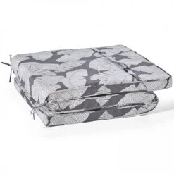 Top 10 ⌛ Oviala Matelas Pour Bain De Soleil Coussin Pour Bain De Soleil En Polyester Imprimé Feuilles Gris 🥰 -Fauteuils suspendus Soldes coussin pour bain de soleil en polyester imprime feuilles gris 2
