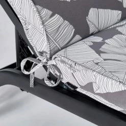 Top 10 ⌛ Oviala Matelas Pour Bain De Soleil Coussin Pour Bain De Soleil En Polyester Imprimé Feuilles Gris 🥰 -Fauteuils suspendus Soldes coussin pour bain de soleil en polyester imprime feuilles gris 3