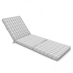 Vente flash 🌟 Oviala Matelas Pour Bain De Soleil Coussin Pour Bain De Soleil En Polyester Noir Et Blanc 😀