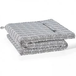 Vente flash 🌟 Oviala Matelas Pour Bain De Soleil Coussin Pour Bain De Soleil En Polyester Noir Et Blanc 😀 -Fauteuils suspendus Soldes coussin pour bain de soleil en polyester noir et blanc 3