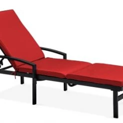 Meilleur prix ❤️ Oviala Matelas Pour Bain De Soleil Coussin Pour Bain De Soleil Rouge 186 X 53 X 5 Cm 😍 -Fauteuils suspendus Soldes coussin pour bain de soleil rouge 186 x 53 x 5 cm 2