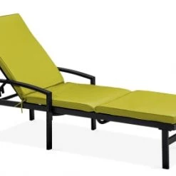 Acheter ❤️ Oviala Matelas Pour Bain De Soleil Coussin Pour Bain De Soleil Vert 186 X 53 X 5 Cm ✔️ -Fauteuils suspendus Soldes coussin pour bain de soleil vert 186 x 53 x 5 cm 2