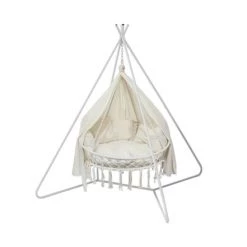 Bon marché 😀 Ozalide Fauteuils Suspendus Fauteuil Suspendu 2 Places En Acier Beige 😀 -Fauteuils suspendus Soldes fauteuil suspendu 2 places en acier beige 2