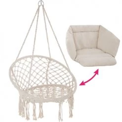 Meilleure affaire ⭐ Tectake Fauteuils Suspendus Fauteuil Suspendu Beige 😍 -Fauteuils suspendus Soldes fauteuil suspendu beige 1