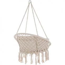 Meilleure affaire ⭐ Tectake Fauteuils Suspendus Fauteuil Suspendu Beige 😍 -Fauteuils suspendus Soldes fauteuil suspendu beige 2