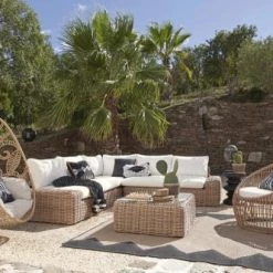 Sortie 🎉 Maisons Du Monde Fauteuils Suspendus Fauteuil Suspendu De Jardin En Résine Imitation Rotin Et Coussin écru ⌛ -Fauteuils suspendus Soldes fauteuil suspendu de jardin en resine imitation rotin et coussin ecru 1000 15 40 208894 6