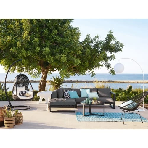 Coupon ⌛ Maisons Du Monde Fauteuils Suspendus Fauteuil Suspendu De Jardin En Résine Tressée Noire Et Coussins Blancs 😀 6 Coupon ⌛ Maisons Du Monde Fauteuils Suspendus Fauteuil Suspendu De Jardin En Résine Tressée Noire Et Coussins Blancs 😀 – Image 4