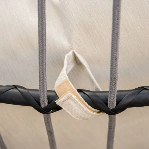 Coupon ⭐ Outsunny Fauteuils Suspendus Fauteuil Suspendu De Jardin Pliable Métal époxy PE Polyester Crème 😉 7 Coupon ⭐ Outsunny Fauteuils Suspendus Fauteuil Suspendu De Jardin Pliable Métal époxy PE Polyester Crème 😉 – Image 5