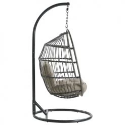 Top 10 🥰 Beliani Fauteuils Suspendus Fauteuil Suspendu Effet Rotin Gris Avec Pied Noir ø 102 Cm 🛒 -Fauteuils suspendus Soldes fauteuil suspendu effet rotin gris avec pied noir oe 102 cm 3