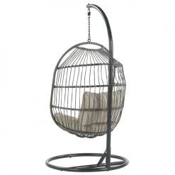 Top 10 🥰 Beliani Fauteuils Suspendus Fauteuil Suspendu Effet Rotin Gris Avec Pied Noir ø 102 Cm 🛒 -Fauteuils suspendus Soldes fauteuil suspendu effet rotin gris avec pied noir oe 102 cm 4