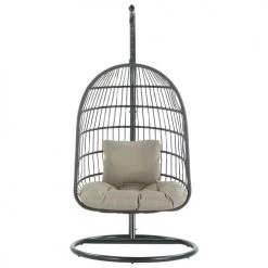 Les meilleures critiques de 😍 Beliani Fauteuils Suspendus Fauteuil Suspendu Effet Rotin Gris Avec Pied Noir ø 102 Cm ✔️ -Fauteuils suspendus Soldes fauteuil suspendu effet rotin gris avec pied noir oe 102 cm 8