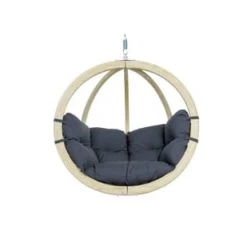 Meilleure vente 💯 Amazonas Fauteuils Suspendus Fauteuil Suspendu Taupe Avec Structure En Bois 😉 -Fauteuils suspendus Soldes fauteuil suspendu gris avec structure en bois 4