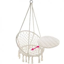 Tout neuf 🎁 Tectake Fauteuils Suspendus Fauteuil Suspendu JANE Beige ⌛ -Fauteuils suspendus Soldes fauteuil suspendu jane beige 4