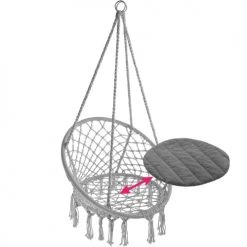 Meilleur prix 💯 Tectake Fauteuils Suspendus Fauteuil Suspendu JANE Gris 🌟 -Fauteuils suspendus Soldes fauteuil suspendu jane gris 2