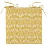 Vente flash 😀 Maisons Du Monde Coussins Extérieur Galette De Chaise En Coton Jaune Motifs Graphiques Blancs 🎉