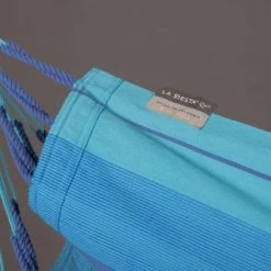 Remise 👍 LA SIESTA Hamacs Habana - Chaise-hamac En Coton Biologique Bleu ⌛ -Fauteuils suspendus Soldes habana chaise hamac en coton biologique bleu 2