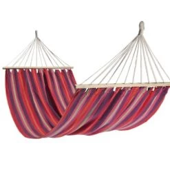 Le moins cher 👏 Escuderos Hamacs Hamac à Barre Avec Support En Tissu Rayé Rose 🔥 -Fauteuils suspendus Soldes hamac a barre avec support en tissu raye rose 2