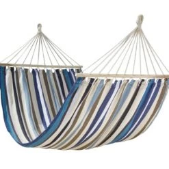 Tout neuf 🔥 Escuderos Hamacs Hamac à Barre En Coton Crème Et Bleu ⌛