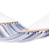 Sortie 🔥 LA SIESTA Hamacs Hamac à Barres Double En Tissu Bleu Clair 👏 -Fauteuils suspendus Soldes hamac a barres double en tissu bleu clair