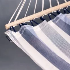 Sortie 🔥 LA SIESTA Hamacs Hamac à Barres Double En Tissu Bleu Clair 👏 -Fauteuils suspendus Soldes hamac a barres double en tissu bleu clair 2