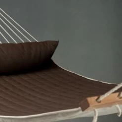 Nouveau 😍 LA SIESTA Hamacs Hamac à Barres Rembourré En Tissu Café 🎉 -Fauteuils suspendus Soldes hamac a barres rembourre en tissu cafe 2