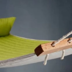 Meilleur prix ⭐ LA SIESTA Hamacs Hamac à Barres Rembourré En Tissu Vert ✨ -Fauteuils suspendus Soldes hamac a barres rembourre en tissu vert 3