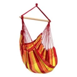 Sortie ⭐ Amazonas Hamacs Hamac Chaise Large En Coton Vert Citron 😍 -Fauteuils suspendus Soldes hamac chaise large en coton papaya 11