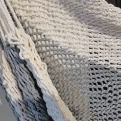 Le moins cher 🎉 Hamac Del Sol Hamacs Hamac Chaise Rama L Blanc Et Gris 🔔 -Fauteuils suspendus Soldes hamac chaise rama l blanc et gris 2